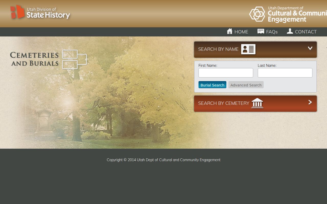 Midvale city directory Utah State History cemetery search fields
