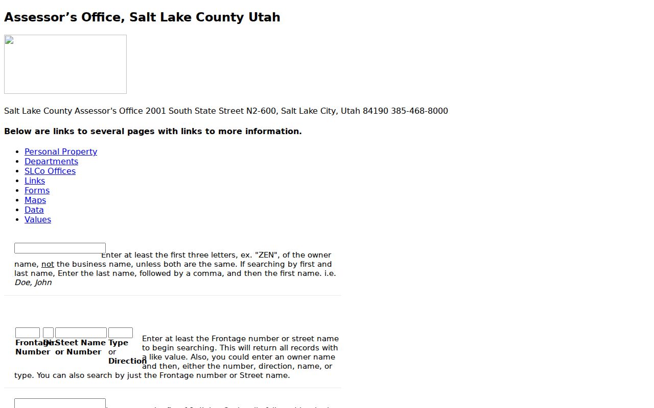 Midvale residents directory Salt Lake County Assessor owner search